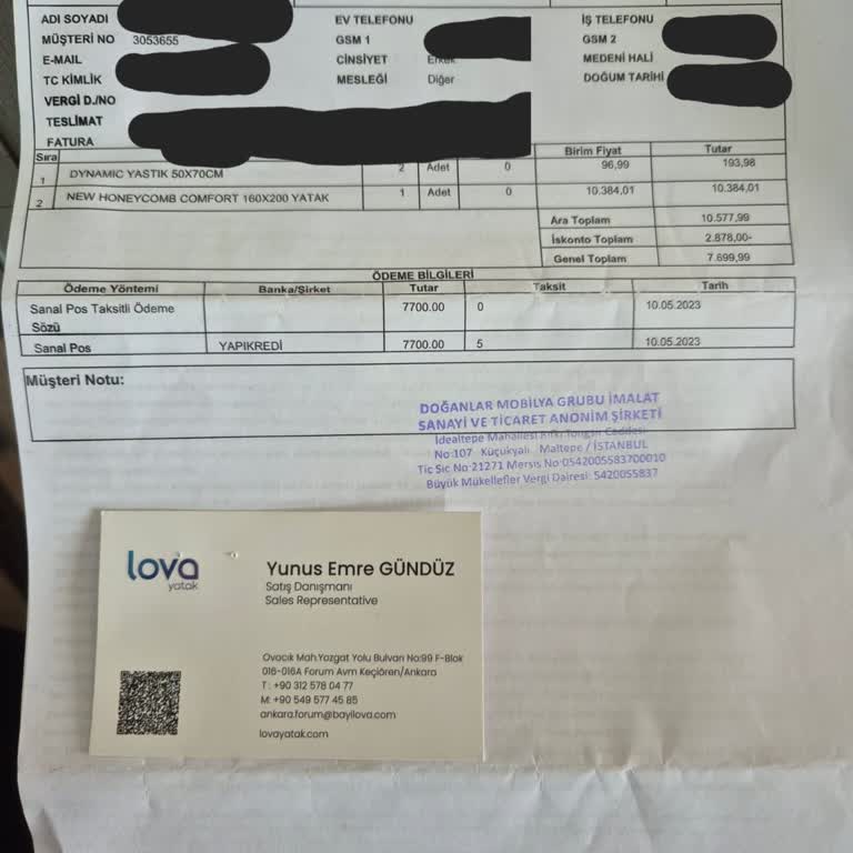 Lova Yatak Aldım Altı Ayda Çöktü Lova Sahip Çıkmadı / Doğanlar Mobilya