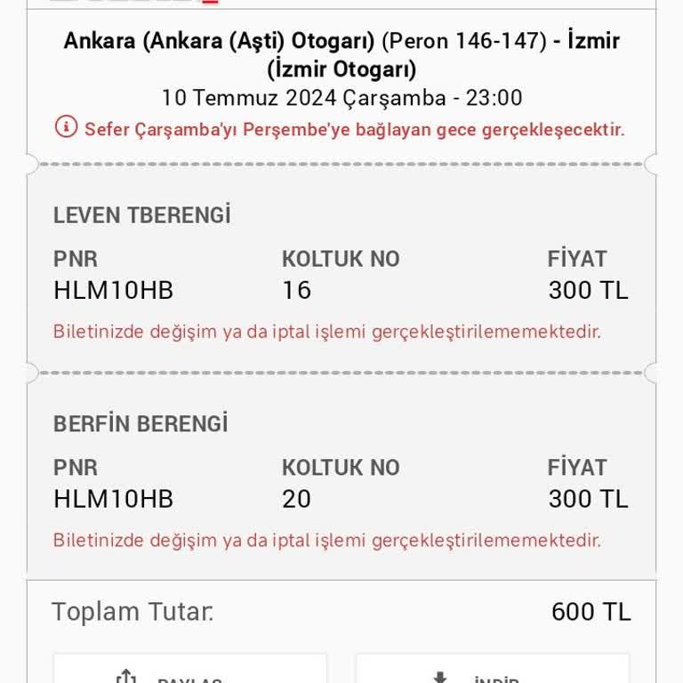 Obilet Yanlış Alınan Biletin Değişikliliği