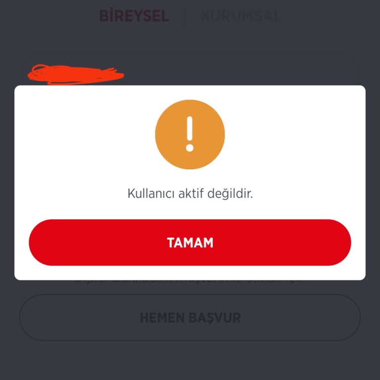 Ziraat Bankası Kullanıcı Aktif Değil Hatası