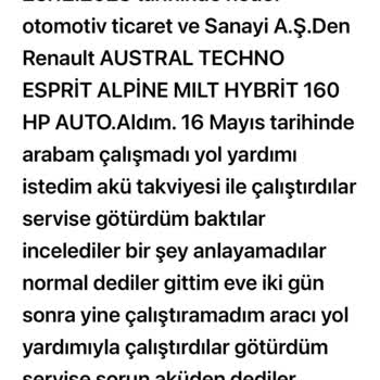 Renault Trucks Renault Markasından Şikayetim Var
