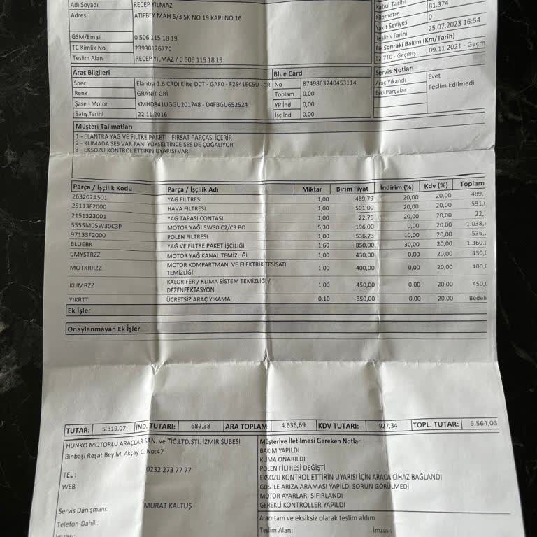 Hunko Plaza Arabamdaki Hatayı Gidermek Yerine Beyinden Sildiler.