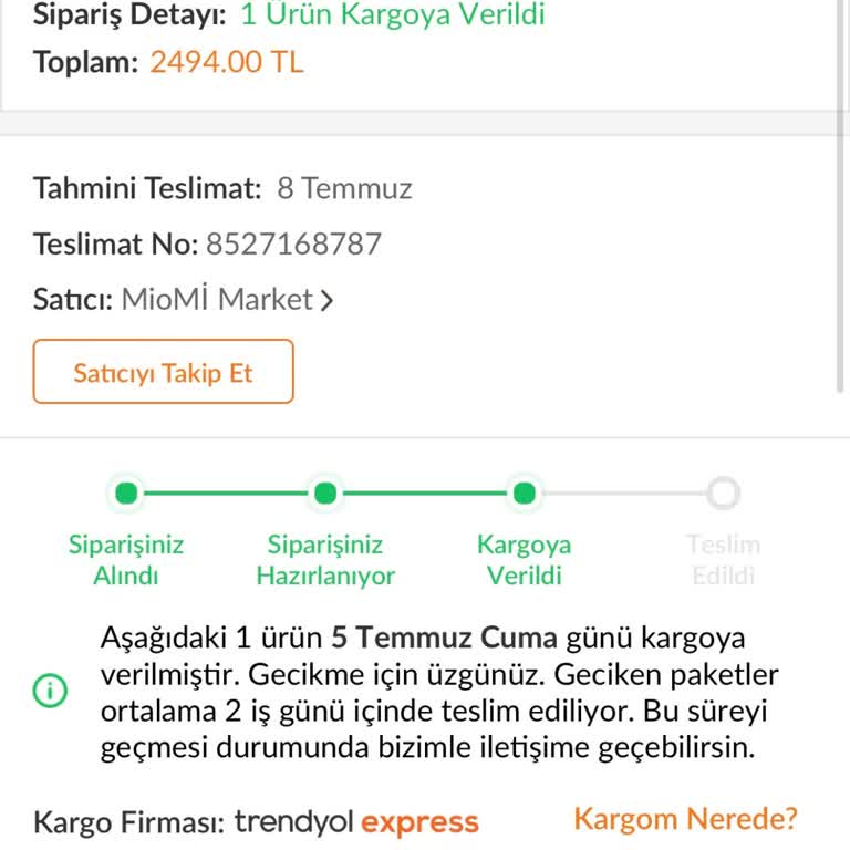 Trendyol Ortada Olmayan Ürün İptali Bekliyoruz