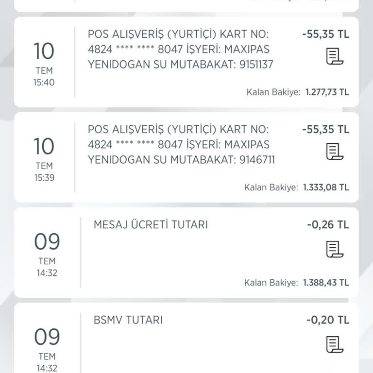 Maxipaş Fazla Para Çekildi