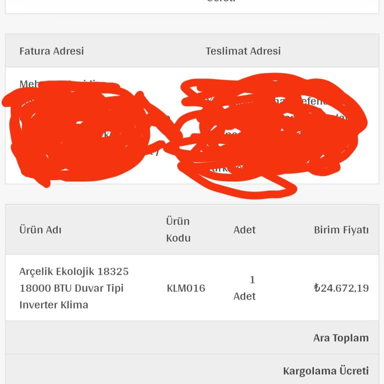 Arçelik Aldım Klima 21 Gün Oldu Teslim Edilmedi