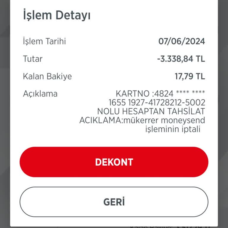 Ziraat Bankası Money Send İşlem İptali