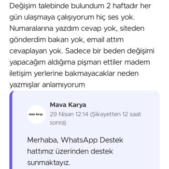 Mava Karya İademi Aldı Paramı Göndermedi