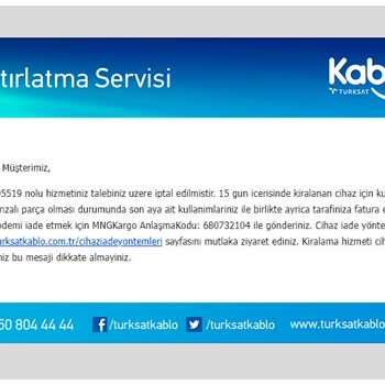 Kablo Net TÜRKSAT'ın Adıma Açtığı Korsan Abonelik!