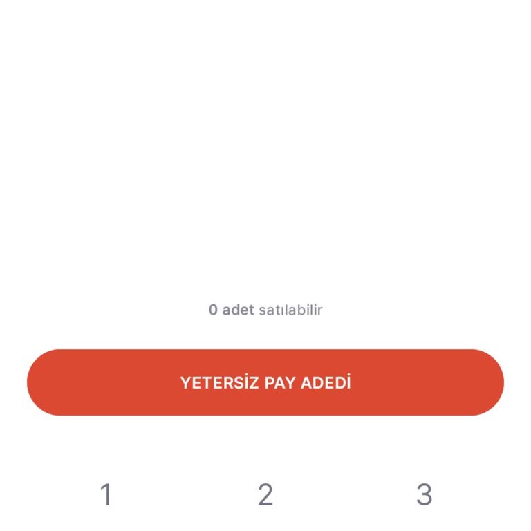 Midas Yetersiz Pay Adedi