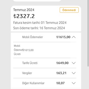 Vodafone Bilgim Dışında Mobil Ödeme Ücreti Yansıttı