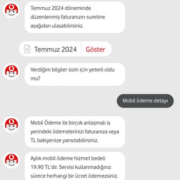 Vodafone Bilgim Dışında Mobil Ödeme Ücreti Yansıttı