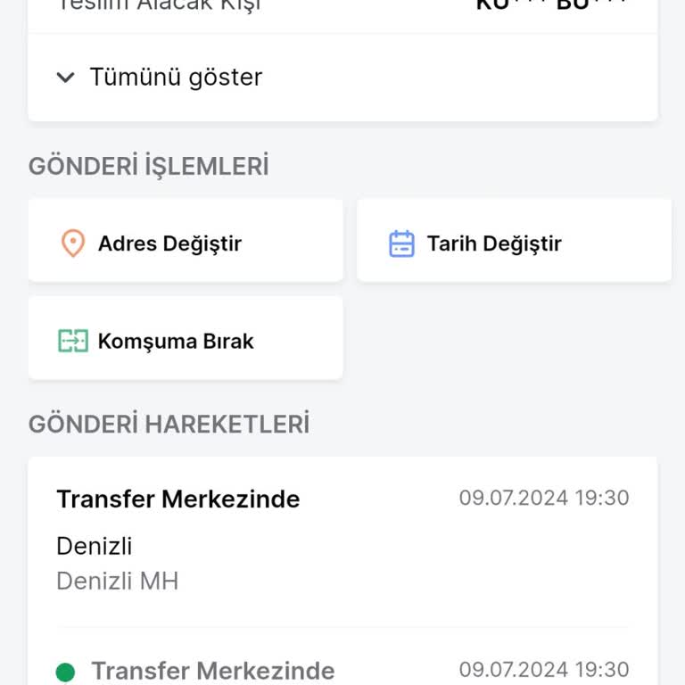 Trendyol Ekspertiz Denizli Transfer Merkezi Şikayetçiyim