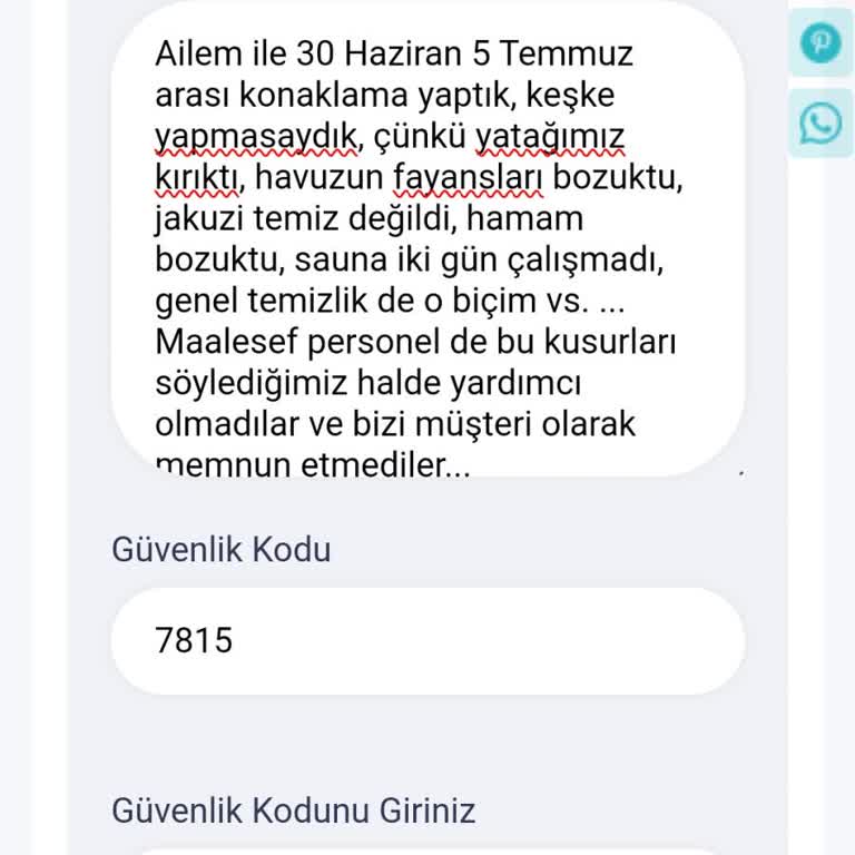Villa Patara Sitesi Yöneticilerinden Şikayetçiyiz