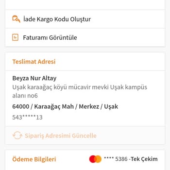 Aras Kargo Adrese Telim Yapılmadı