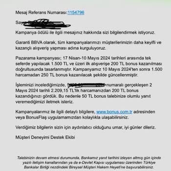 Garanti Bankası, Kazandığım Kampanya Ödülünü Eksik Ödemeyi Kar Sayıyor