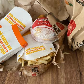 Burger King Antares Şube Paket Hazırlamıyor. İçine Fırlatıyor