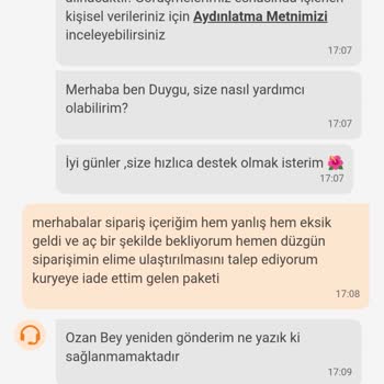 Trendyol Yemek Siparişleri Doğru Gelmiyor Ve İademi Alamıyorum.