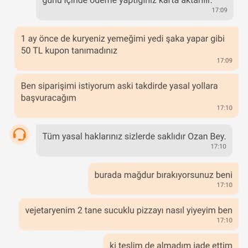 Trendyol Yemek Siparişleri Doğru Gelmiyor Ve İademi Alamıyorum.