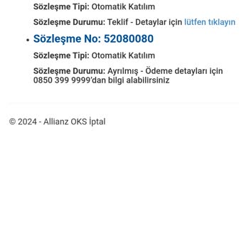 Allianz Hayat ve Emeklilik Allianz BES İade Ücretini Yapmaması