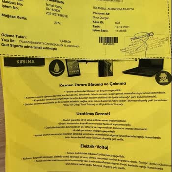 Teknosa İlave Uzatılmış Garanti Mağduriyeti
