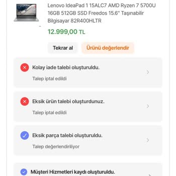 Hepsiburada.com Satın Aldığım Ürünümü Eksik Gönderdi, Birini Gönderme