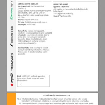Arçelik 6167 Arızalı Ürün Değişim Sorunu