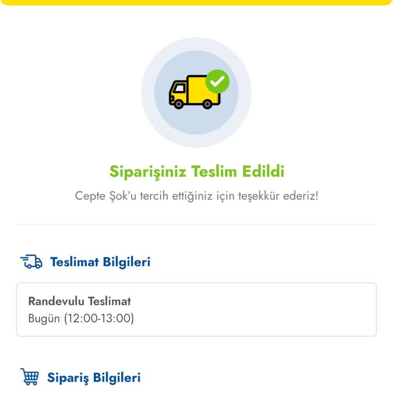 Şok Market Online Sipariş Teslimat Sorunu