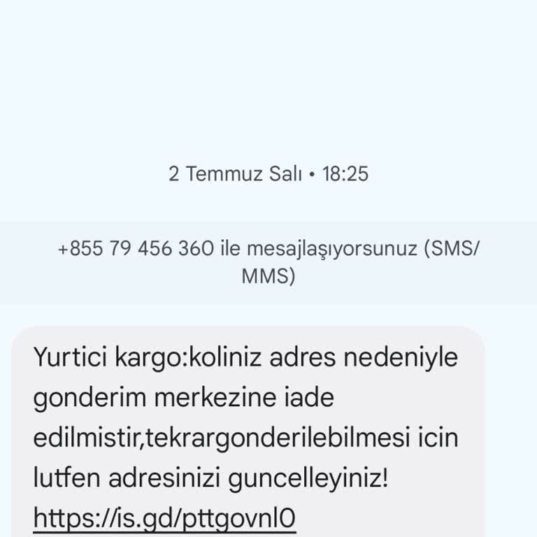 Kargo Şirketi Adına Asılsız Mesajlar!