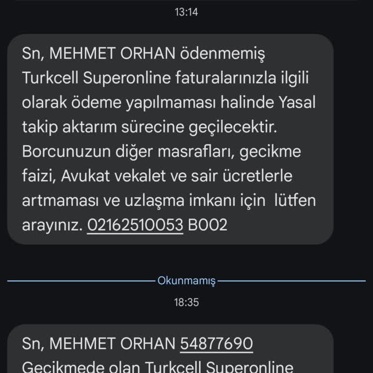 Turkcell Benimle Alakası Olmayan Durum