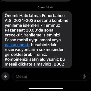 Passolig Passo Kombine Yanlış Bilgilendirme
