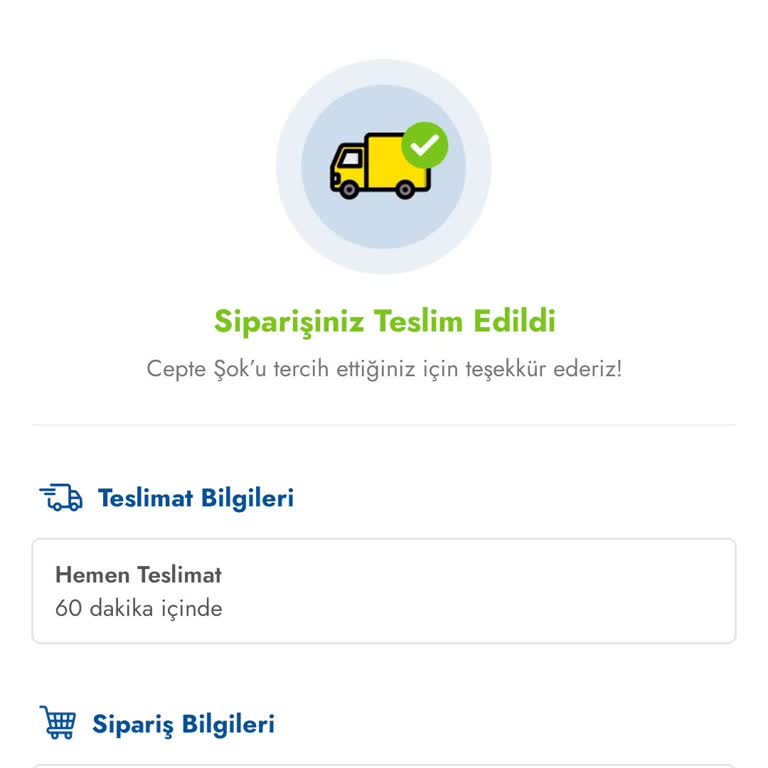 Şok Market Siparişimde Eksik Ve İade Sorunu Yaşadım
