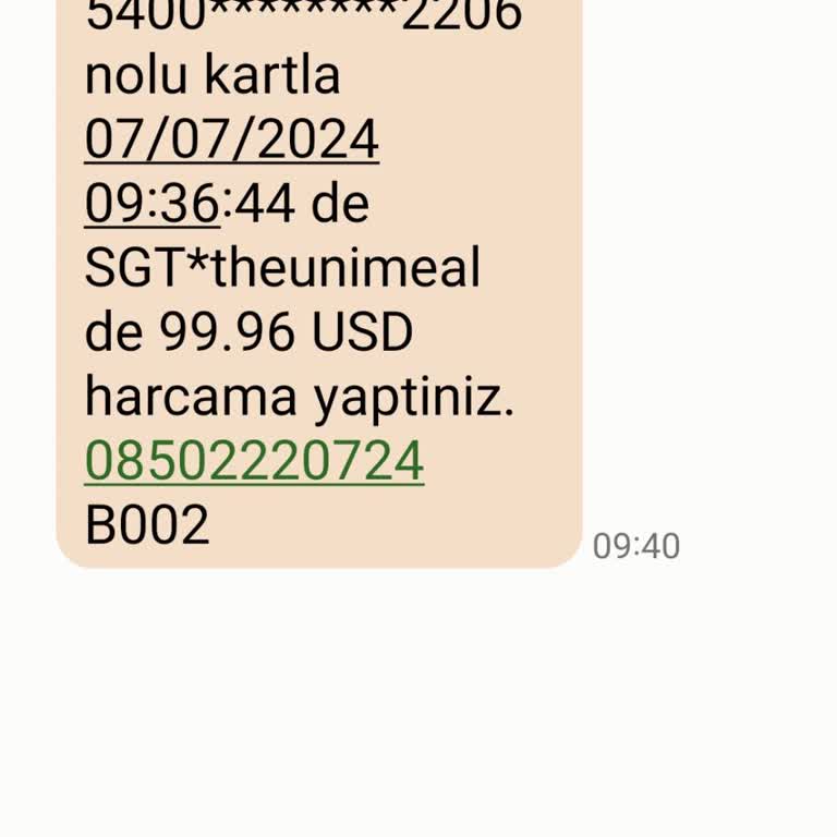 Unimeal Beklenmedik Ücretlendirme Ve İade Sorunu