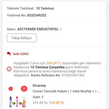 Trendyol Kendi Kendine Olan İade