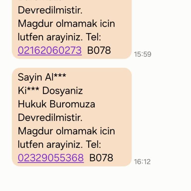 T.SUNBUL HUKUK (SMS) Dosyanız Hukuk Büromuza Devredilmiştir