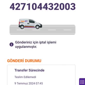 Hepsijet Kargo Firması, Alıcı İzni Olmadan Bilgi Vermeden Ürünü İade