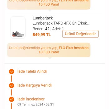 FLO Mağazası Online Mağazasından Aldığım Siparişi İptal Etti.