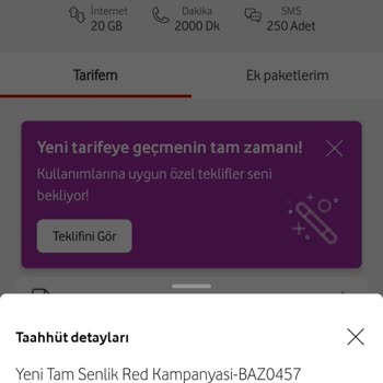 Vodafone 12 Aylık Taahhüde Uymuyor