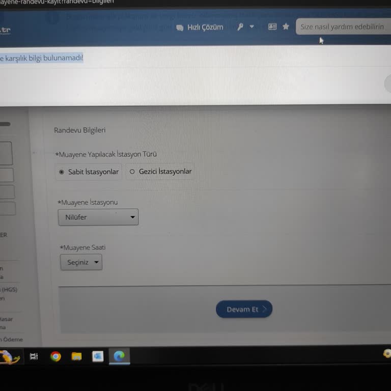 TÜVTÜRK Tüvtürk Randevu Vermiyor