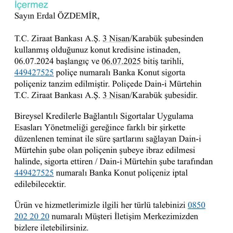 Ziraat Bankası İznim Olmadan Sigorta Yenileme Yapılması