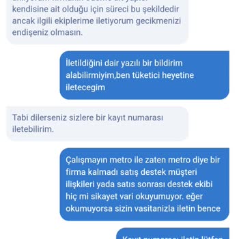 Obilet Metro İadesi Hk.