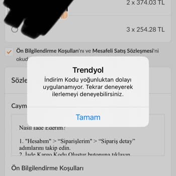 Trendyol Canlı Yayın Kuponlarını Farklı Hatalarla Kullandırmıyor!