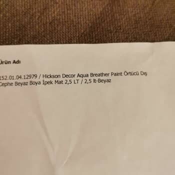 Verpol Boya Teslim Edildi Gösterilen Ancak Edilmeyen Ürün!