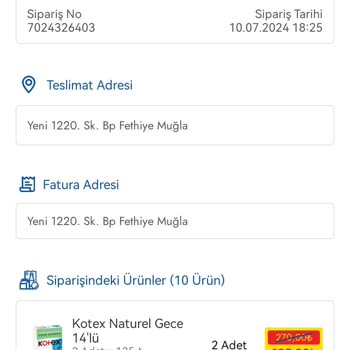 Cepte Şok Teslim Edilmeyen Ürünler