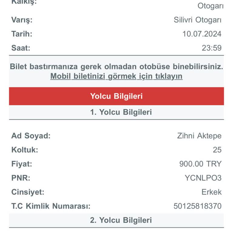 Obilet Bilet İptal Değişim Sorunu