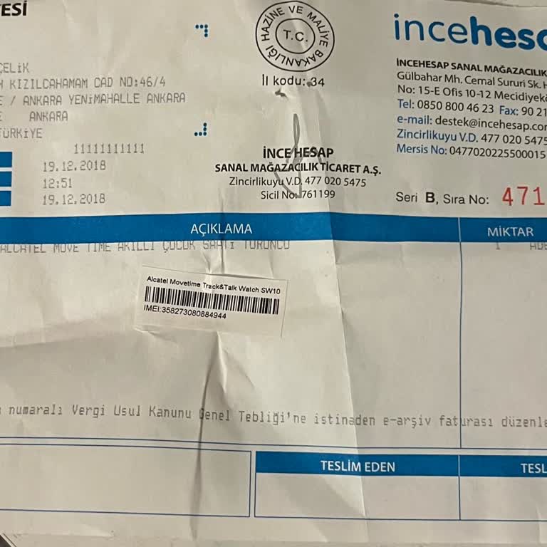 Alcatel Hesap Sıfırlanması Talebi