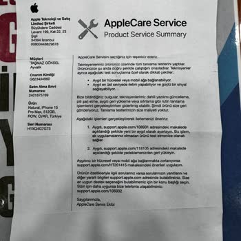 Vatan Bilgisayar Satmış Olduğu Bozuk, Ayıplı Ürün İphone15 Promax