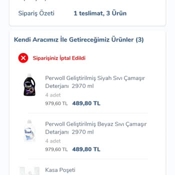 Carrefour SA Sipariş Aldığı Ürünleri İptal Etmesi