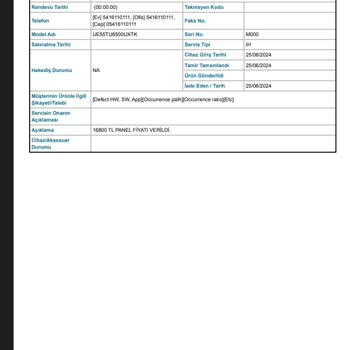 Samsung UE55TU8500U Ayıplı Mal Veya Kronik Arızalı Ürün