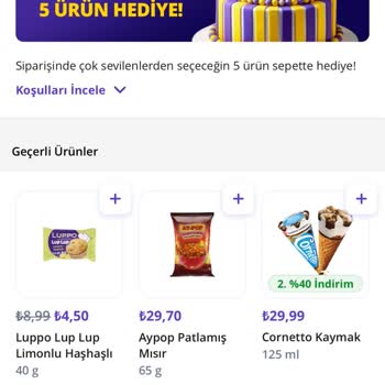 Getir Kampanya Ürününün Gelmemesi