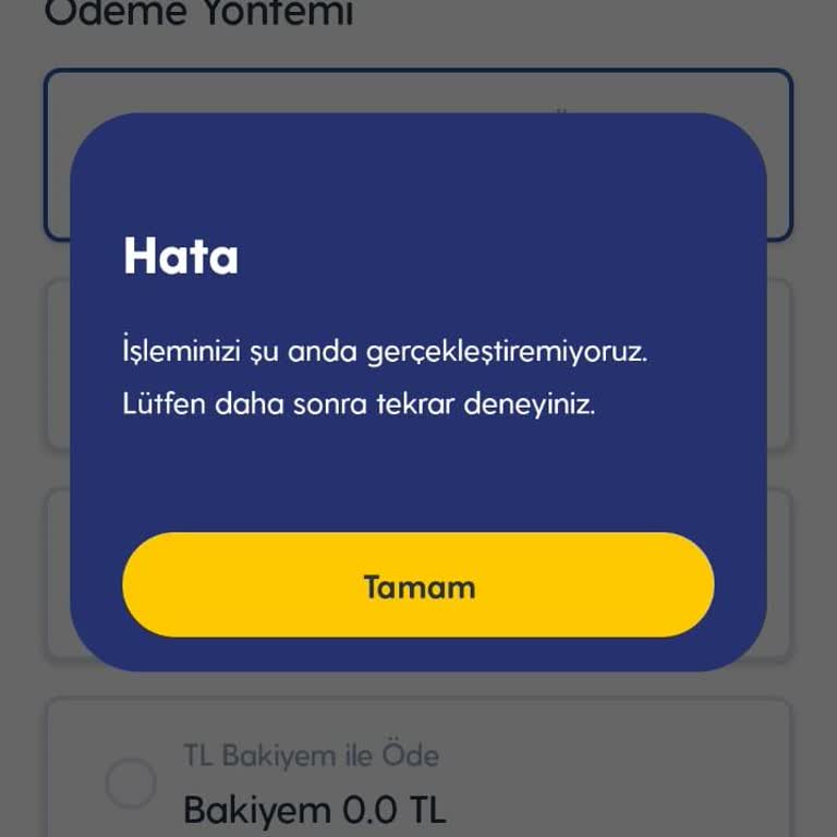Turkcell Mobil Uygulamasında Sürekli Hatalar