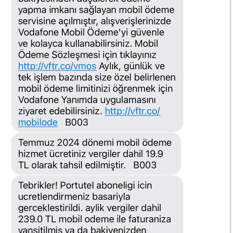 Vodafone Fitme Portutel Aboneliği İptali